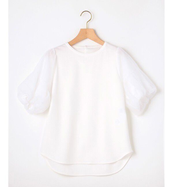 組曲「【人気につき新色追加！】チュールスリーブ カットソー」|Tシャツ・カットソー|