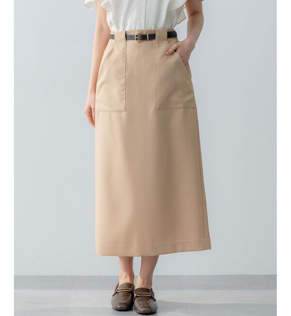 組曲「【WEB限定】オシャクロスタイト スカート」|スカート|ベージュ系