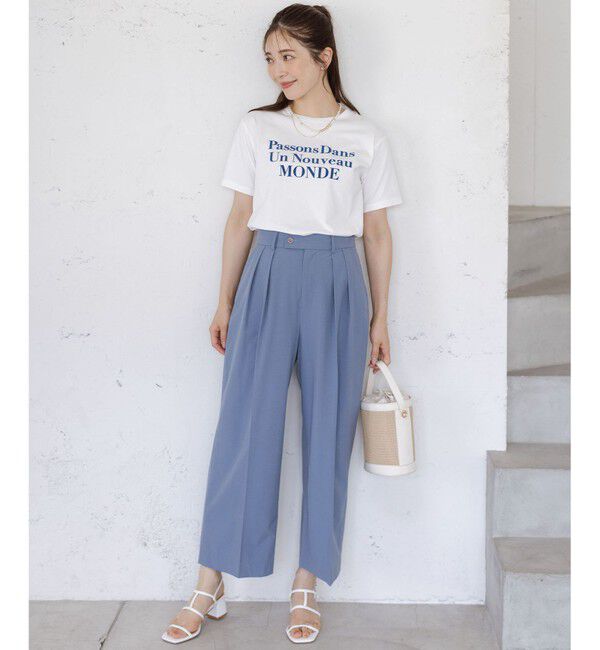 組曲「【綿100％】フロッキープリント Ｔシャツ」|Tシャツ・カットソー|