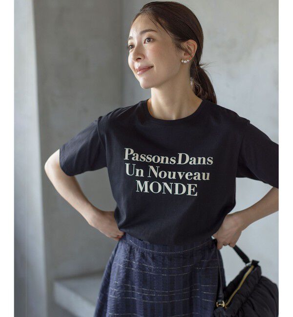 組曲「【綿100％】フロッキープリント Ｔシャツ」|Tシャツ・カットソー|