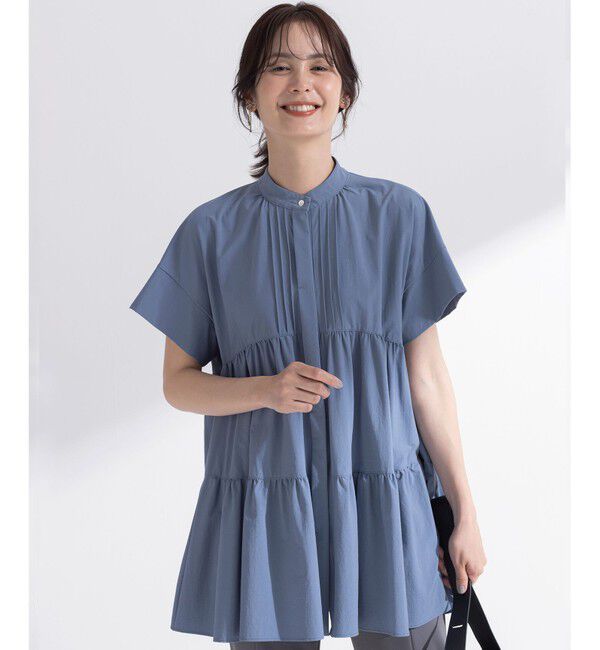 組曲「スーパーライトストレッチティアード ブラウス」|シャツ・ブラウス|ｽﾓｰｷｰﾌ