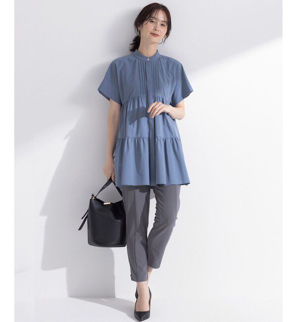 組曲「スーパーライトストレッチティアード ブラウス」|シャツ・ブラウス|