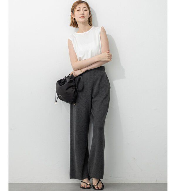 23区「【新色追加/洗える】コットンベアジャージー ノースリーブ Tシャツ」|Tシャツ・カットソー|