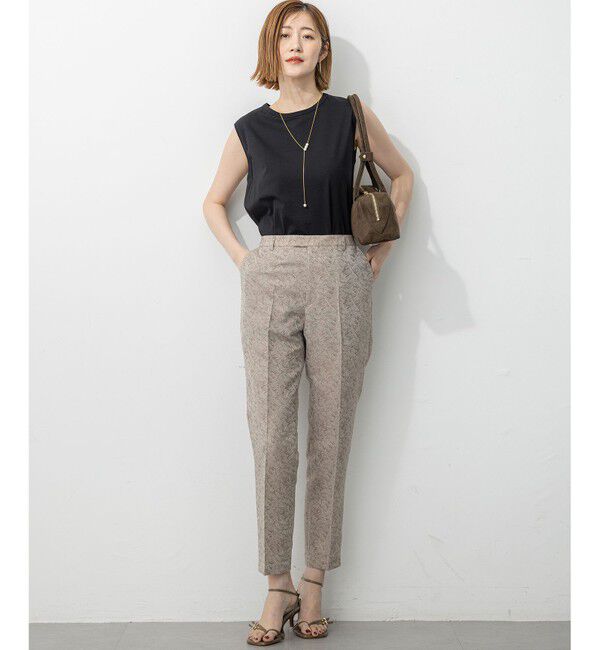 23区「【新色追加/洗える】コットンベアジャージー ノースリーブ Tシャツ」|Tシャツ・カットソー|