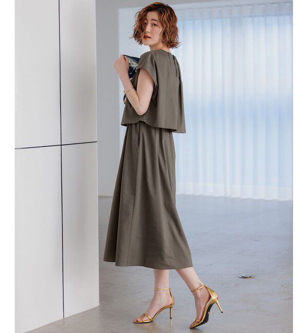 23区「【接触冷感/洗える】ストレッチラミータフタ ワンピース」|ワンピース|