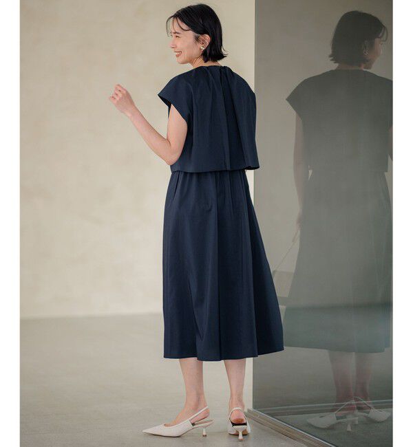 23区「【接触冷感/洗える】ストレッチラミータフタ ワンピース」|ワンピース|