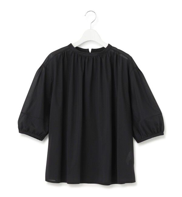 23区「【新色追加/洗える】クリアトリコットジャージー ギャザーデザイン カットソー」|Tシャツ・カットソー|