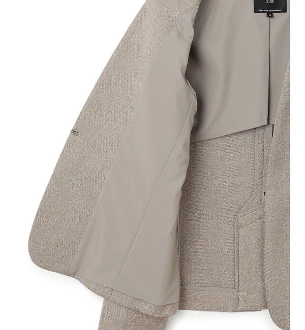 23区「【洗える】ウールライクカルゼ ノーカラージャケット」|ノーカラージャケット|