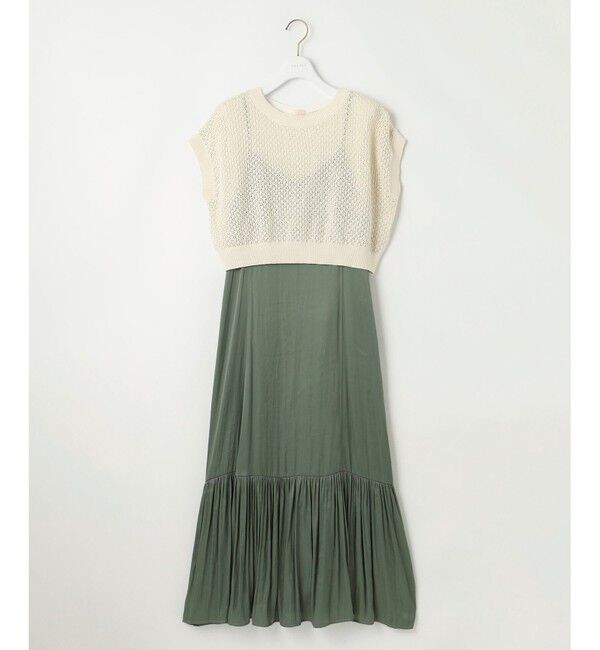 ANY SIS「【貴島明日香さんコラボ・3点セット】メッシュ ニット&times;キャミ ワンピース」|スーツ|