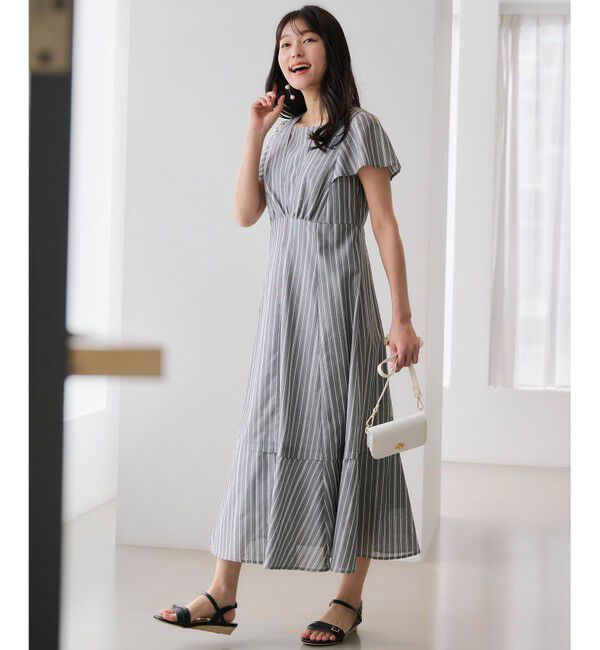 ANY SIS「【洗える】カラミストライプレディ ワンピース」|ワンピース|