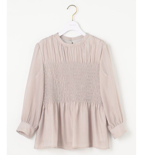 any SiS「【洗える】オーガンジーシャーリング ブラウス」|シャツ・ブラウス|