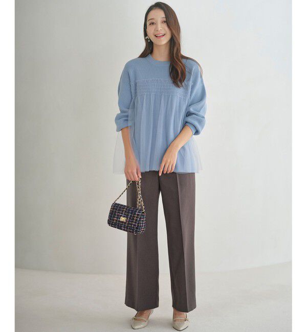 any SiS「【BAILA12月号掲載・貴島明日香さんコラボ】ハイカットリターン ワイドパンツ」|その他|