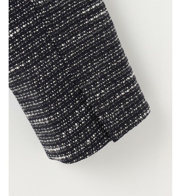 ANY SIS「リップルボーダーストレッチ ジャケット」|ノーカラージャケット|