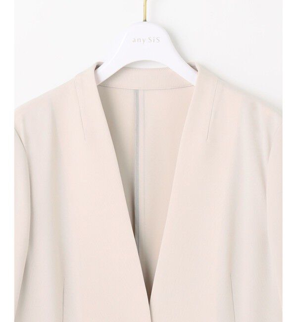 any SiS「【洗える】セレモニースリットスリーブ ジャケット」|ノーカラージャケット|