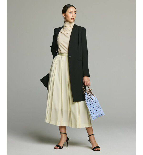 BEIGE,「CINDY / ノーカラーロングジャケット」|ノーカラージャケット|