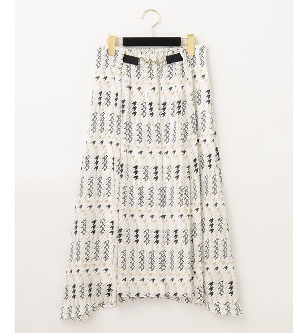 Grace Class「チドリプリントフレアスカート」|スカート|ホワイト