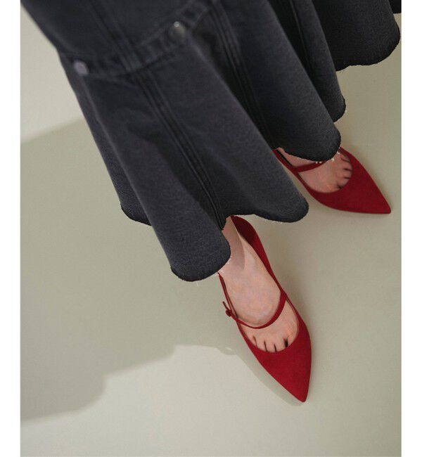 GRACE CONTINENTAL「Rupert Sandersonスエードヒール」|パンプス|レッド