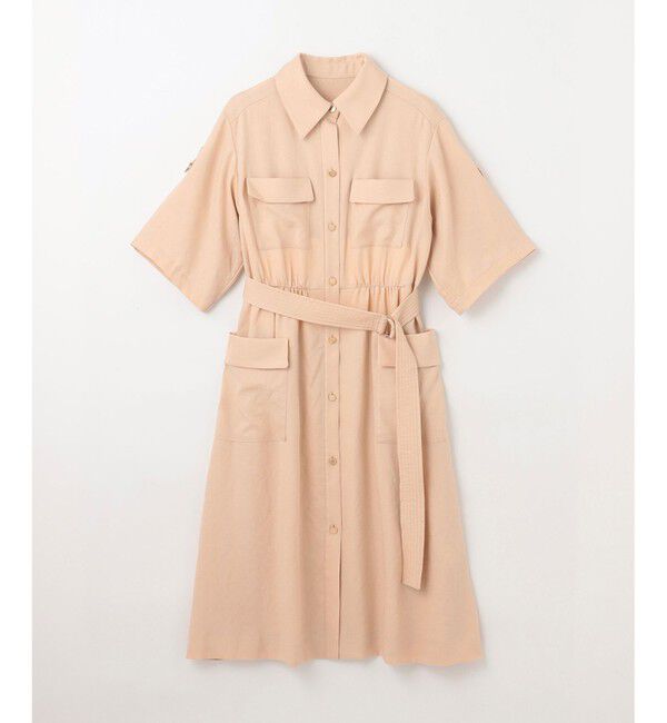 Grace Class「リネンタッチサファリドレス」|ワンピース|