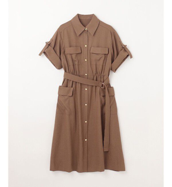 Grace Class「リネンタッチサファリドレス」|ワンピース|