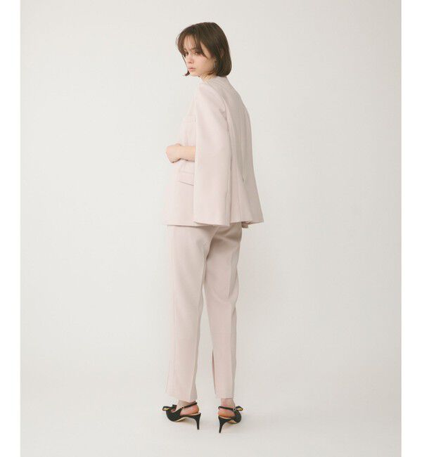  「ダブルクロスノーカラージャケット」|ノーカラージャケット|