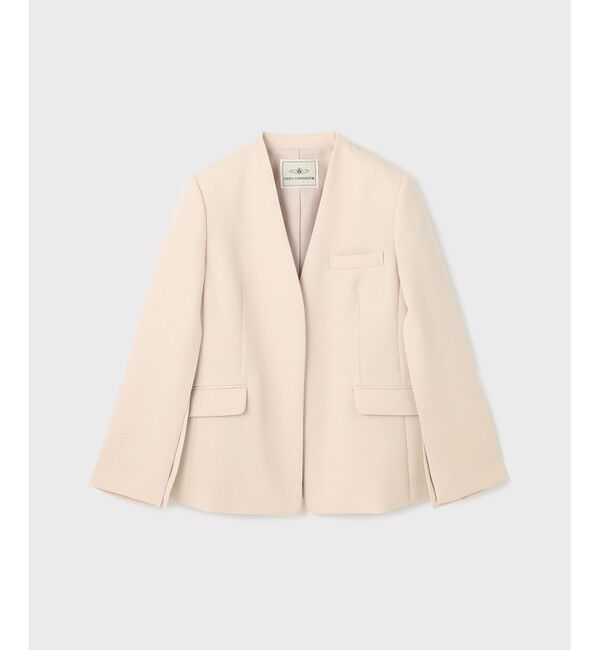  「ダブルクロスノーカラージャケット」|ノーカラージャケット|