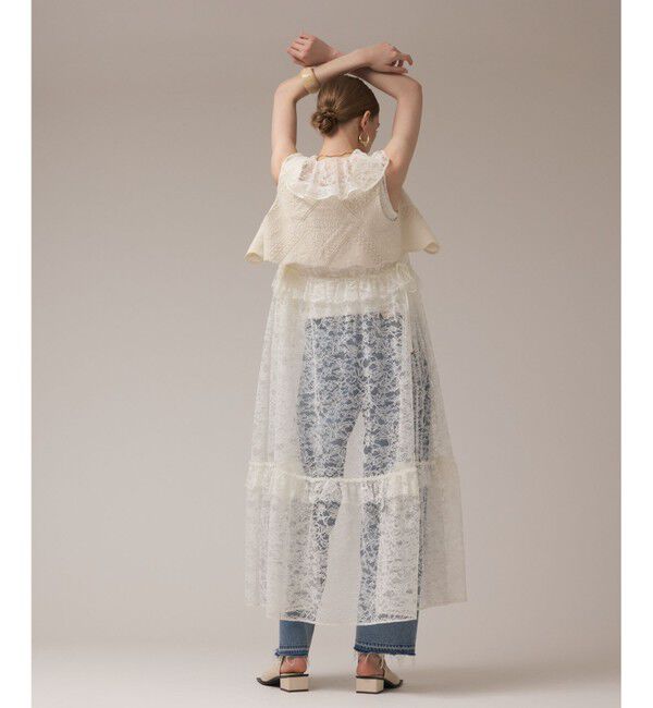 GRACE CONTINENTAL「フリルカラーレースワンピース」|ワンピース|