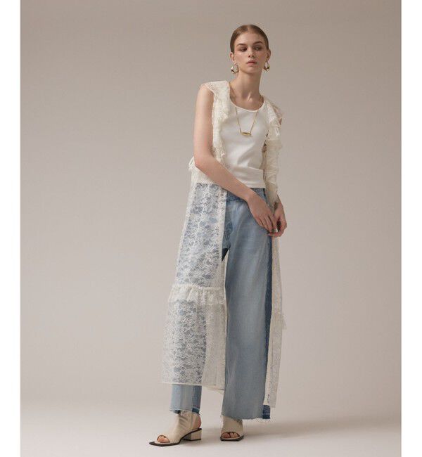 GRACE CONTINENTAL「フリルカラーレースワンピース」|ワンピース|