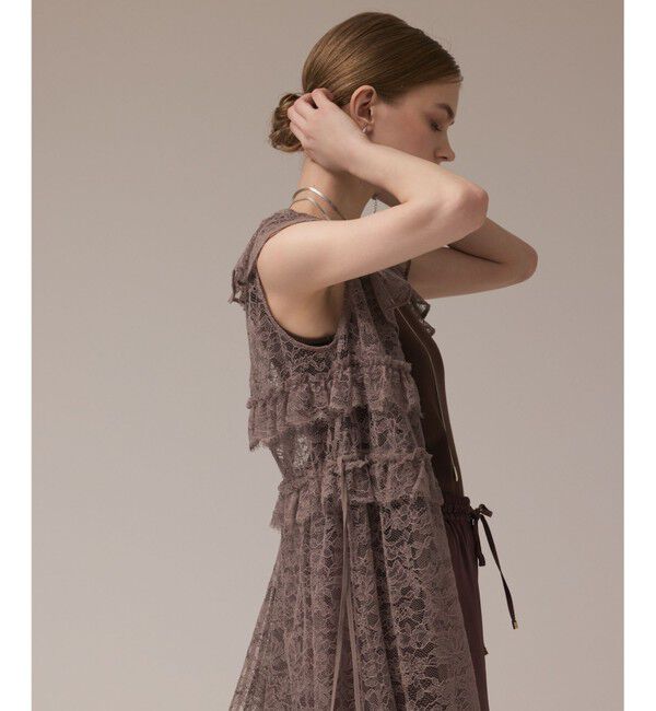 GRACE CONTINENTAL「フリルカラーレースワンピース」|ワンピース|