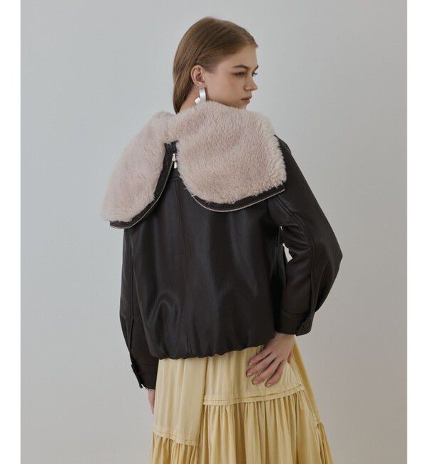 GRACE CONTINENTAL「フェイクレザーボンバージャケット」|その他|