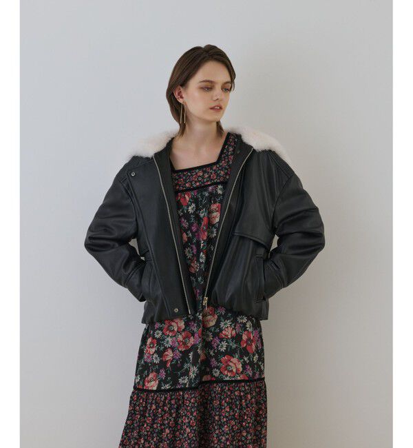 GRACE CONTINENTAL「フェイクレザーボンバージャケット」|その他|