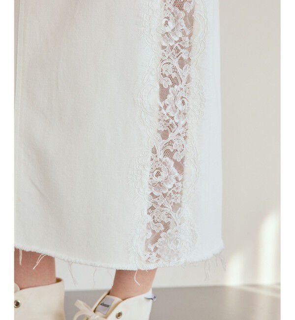 Grace Class「サイドレースデニムスカート」|スカート|