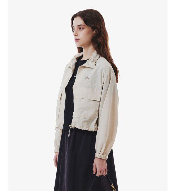 LACOSTE「撥水 ショート&ワイドシルエット スタンドカラーナイロンブルゾン」|その他|