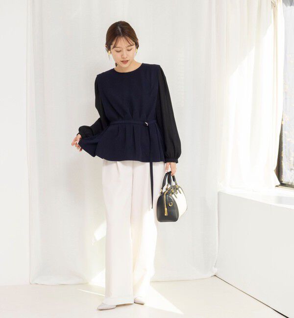 NOLLEY'S「《セットアップ対応》ウォッシャブルダブルクロスブラウス」|シャツ・ブラウス|