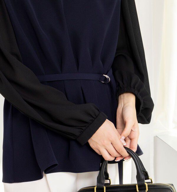 NOLLEY'S「《セットアップ対応》ウォッシャブルダブルクロスブラウス」|シャツ・ブラウス|