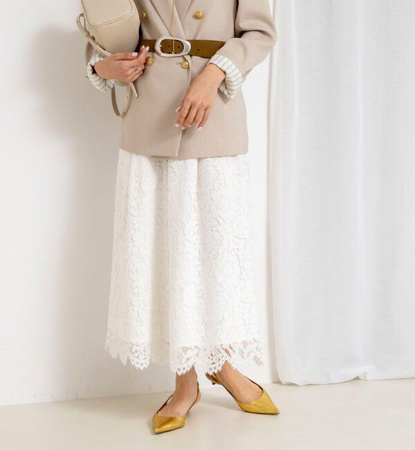 NOLLEY'S「クロップドワイドレースパンツ」|キュロット|