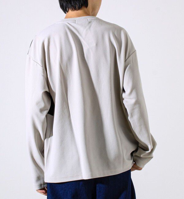 GLOSTER「【異素材MIXで着映え】カットジョーゼット パネル切替ロンT」|Tシャツ・カットソー|