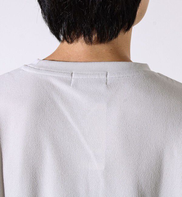 GLOSTER「【異素材MIXで着映え】カットジョーゼット パネル切替ロンT」|Tシャツ・カットソー|