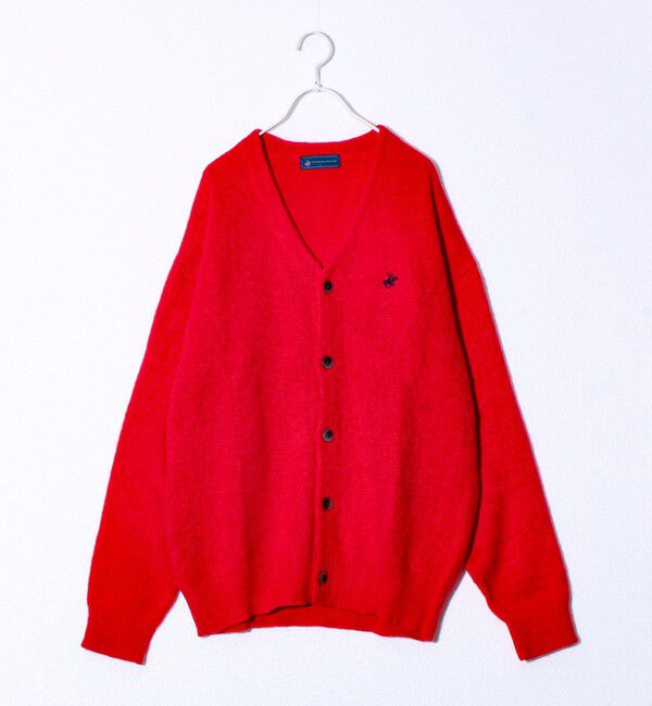 GLOSTER「【実績品番/UNISEX/別注柄あり】【BHPC】モヘヤタッチニットカーディガン」|カーディガン|レッド