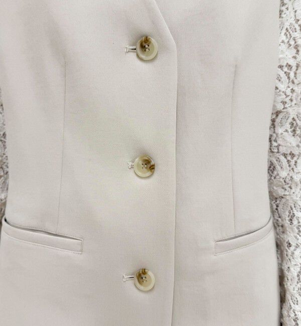 fredy emue「【セットアップ対応】パウダリーツイルベルト付きジレ」|ベスト・ジレ|