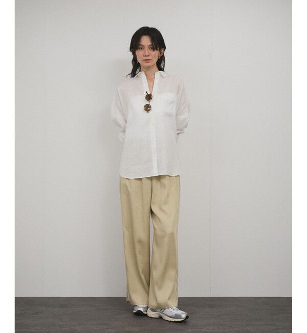 SALON adam et rope'「サイドレースイージーリラックスパンツ」|チノ|