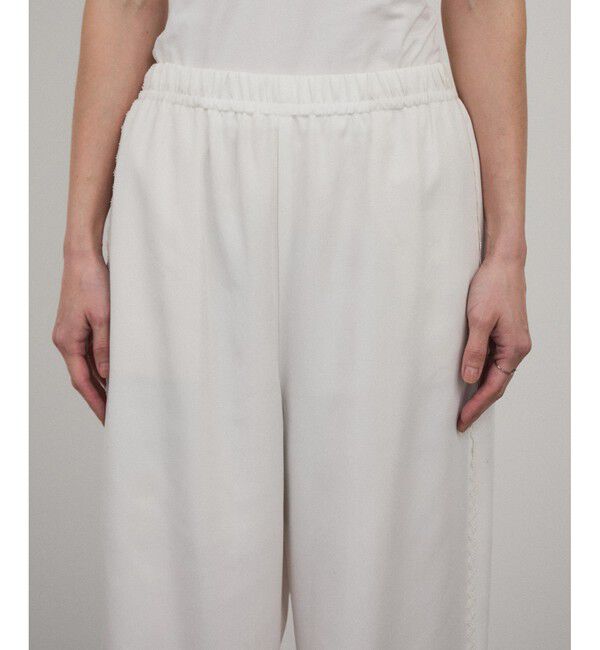 SALON adam et rope'「サイドレースイージーリラックスパンツ」|チノ|