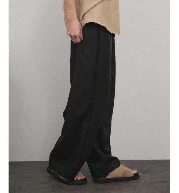 SALON adam et rope'「サイドレースイージーリラックスパンツ」|チノ|