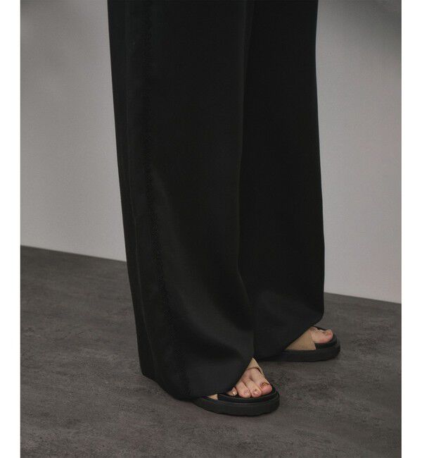 SALON adam et rope'「サイドレースイージーリラックスパンツ」|チノ|