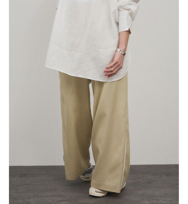 SALON adam et rope'「サイドレースイージーリラックスパンツ」|チノ|