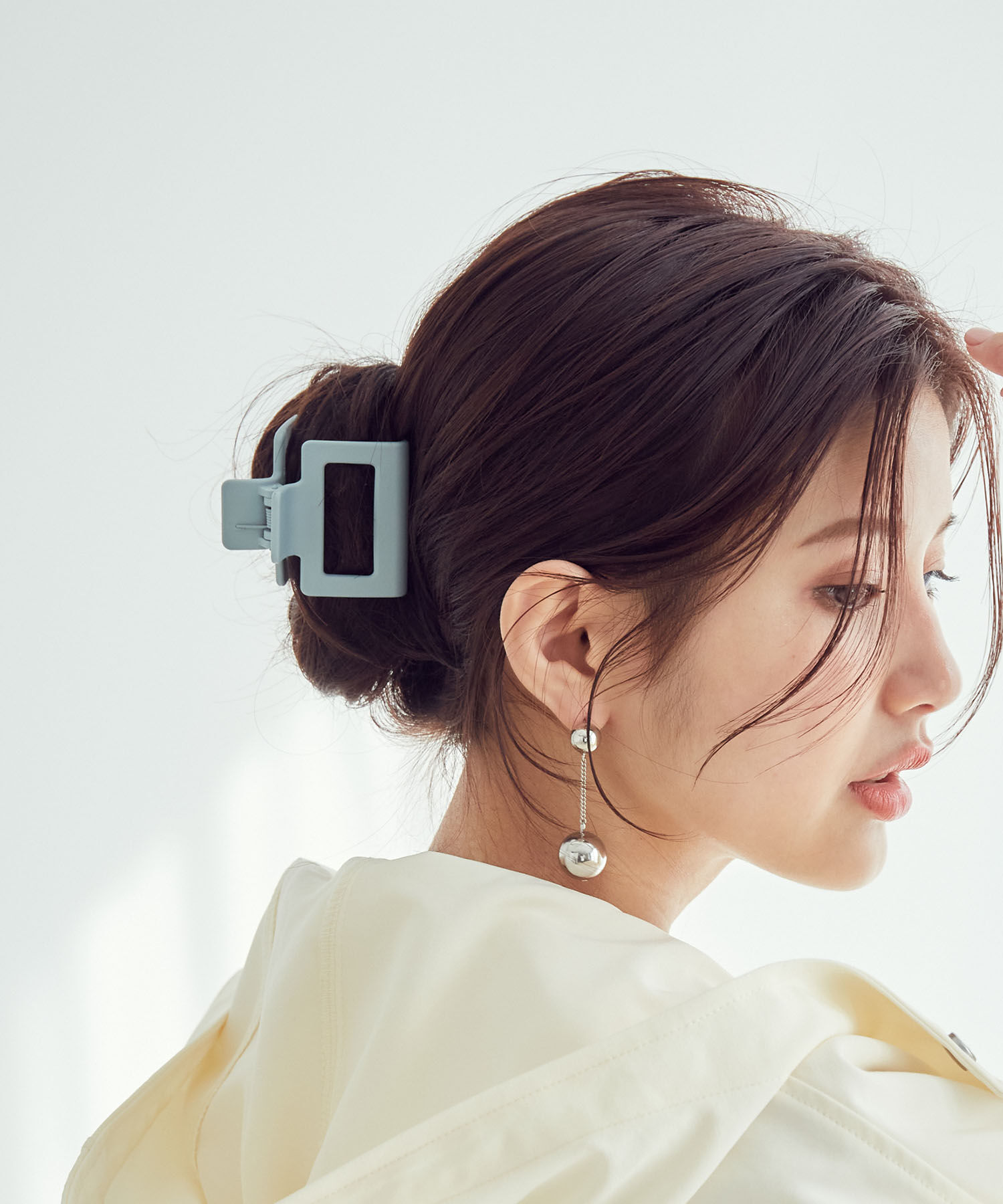 VIS「マットスクエアヘアクリップ」|その他|ブルー系(47)