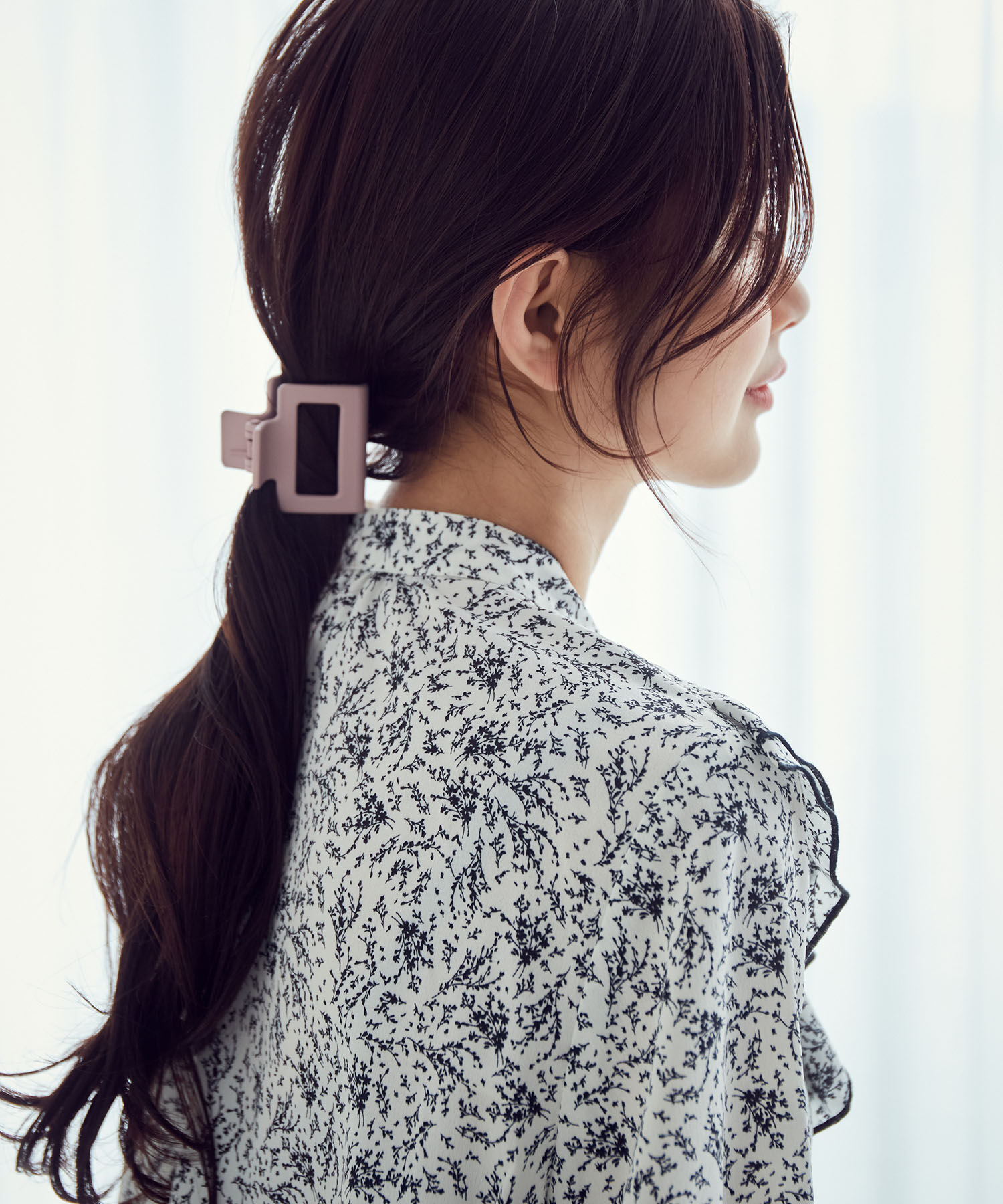 VIS「マットスクエアヘアクリップ」|その他|ピンク(63)