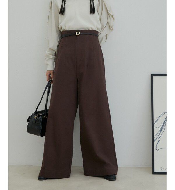 VIS「【洗える】微起毛バギーパンツ」|スラックス|