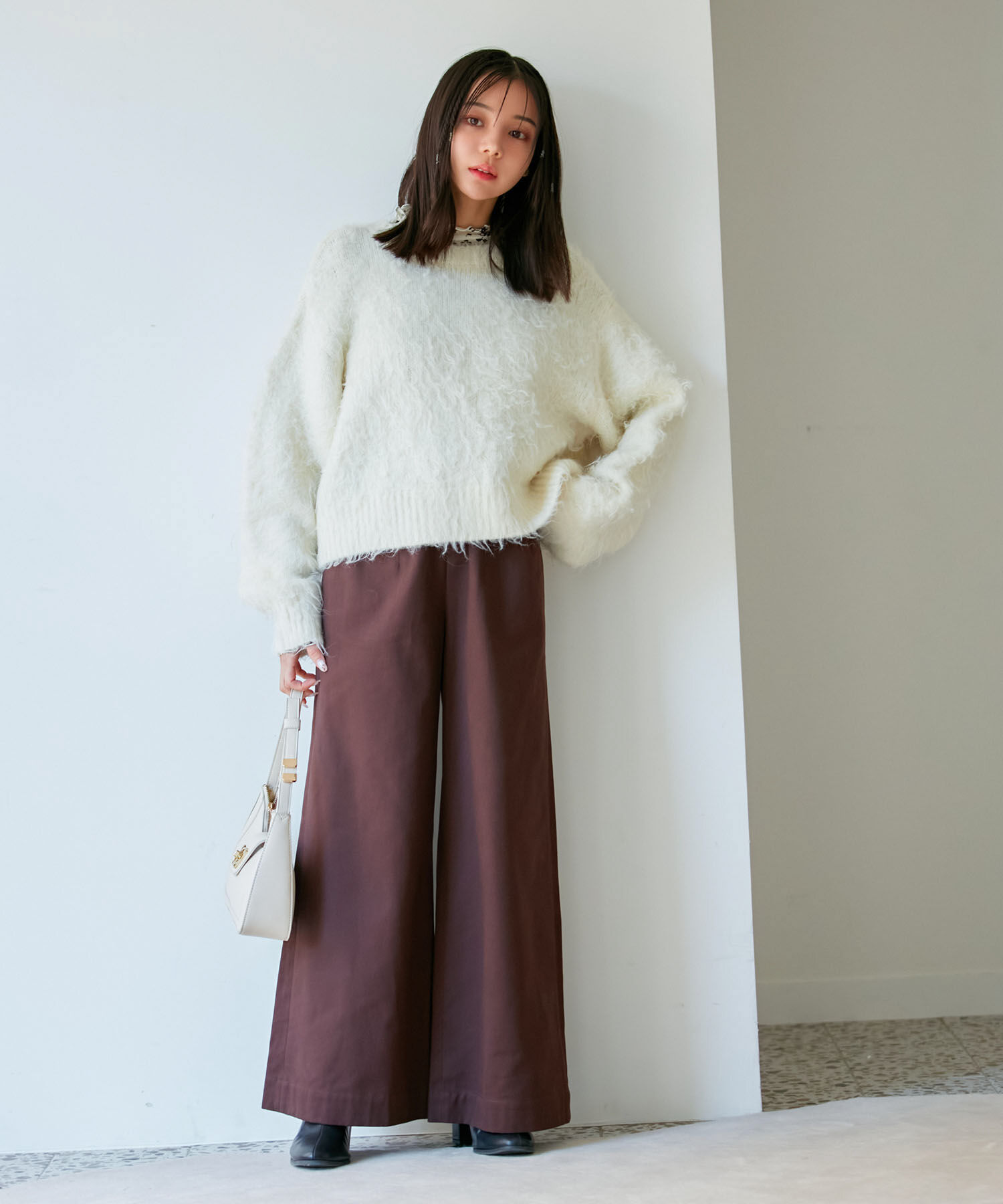 VIS「【洗える】微起毛バギーパンツ」|スラックス|