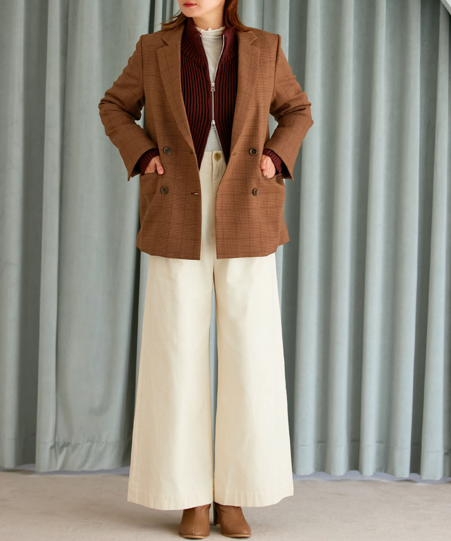 VIS「【洗える】微起毛バギーパンツ」|スラックス|