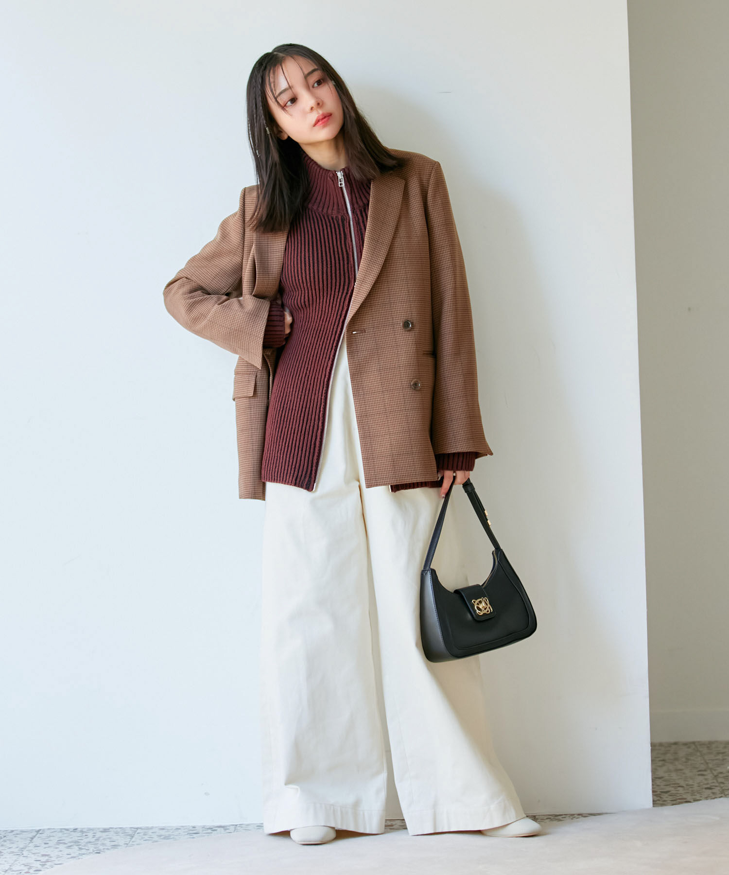 VIS「【洗える】微起毛バギーパンツ」|スラックス|